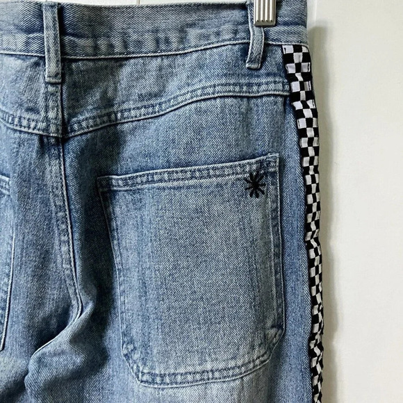 Delia’s x Dollskill Checkered Stripe Boyfriend  Jeans Medium - Picture 2 of 6